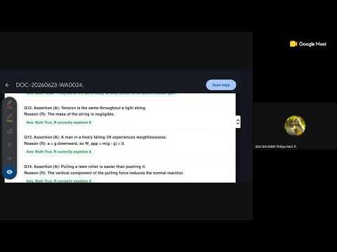 UG TRB Maths 2 TEST 23 Revision UNIT 8 TOPIC: Motion of connected particles