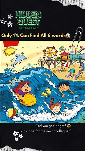 Can You Find All 6 Hidden Words? 🤯 | Brain Teaser Challenge #shorts