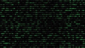 Dynamic 3d rendered loop of binary code cascading down on a dark background, perfect for tech content.