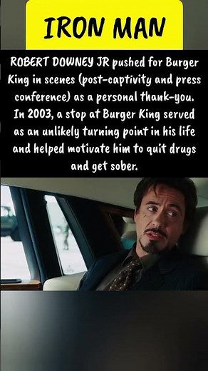 Why Tony Stark Loves Cheeseburgers in Iron Man 🍔 (RDJ's True Story) – Shocking Addiction Fact