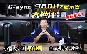 怒花两万，只为探究360Hz G-sync真相！顶级旗舰高刷G-sync显示器大横评！【小雪人评测第61期】