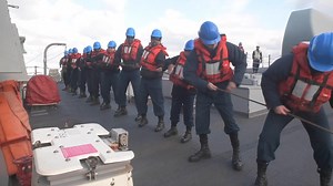 📽️ A lot of #teamwork goes into a replenishment-at-sea! Check out this video of U.S. Navy USS Donald Cook DDG 75 conducting an underway replenishment with U.S. Navy's Military Sealift Command USNS Laramie in the Black Sea. #StrongerTogether | U.S. Naval Forces Europe-Africa/U.S. Sixth Fleet