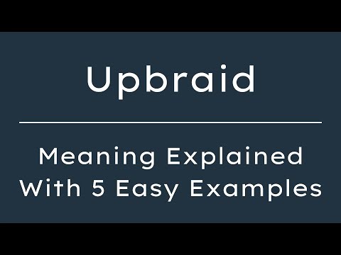 Upbraid Meaning | What Does Upbraid Mean? | Define Upbraid, Pronunciation & Synonyms