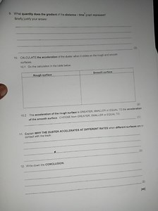 9. What quantity does the gradient of the distance–time² graph ... | Filo