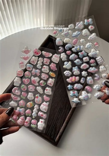Adorable 3D Bubble Stickers for Creative Crafting