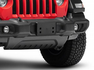 Jeep Wrangler License Plate Frame Bracket; Front Bumper (18-26 Jeep Wrangler JL) - Free Shipping