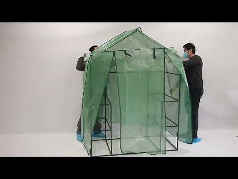 Walk In Greenhouse With 6 Shelves Installation Video