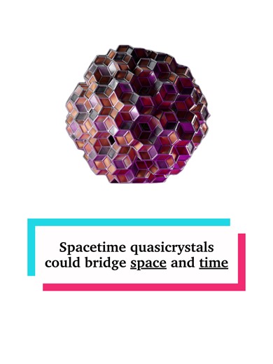 Scientists just combined two mind-bending physics concepts: spacetime and quasicrystals — creating structures that could exist across both space and time. #SpaceTime #Physics #Einstein #Quasicrystal 🎨 Johnstone 📸 MPI / Stringer 🎙️ Emily Conover