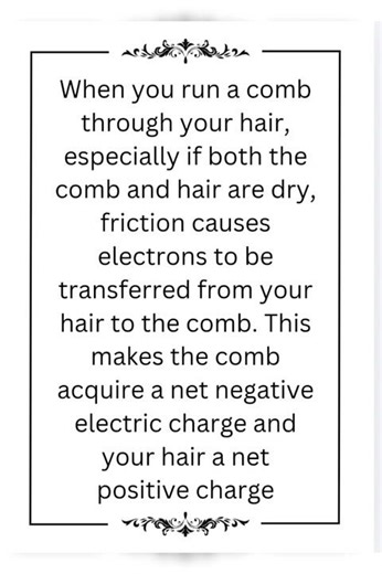 Why does a comb pick up pieces of paper?