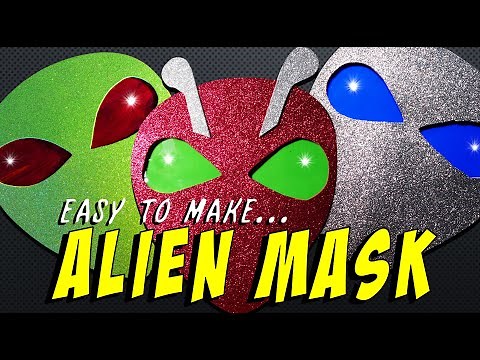 Easy to make Alien Mask... "Artsy Craftsy" #easycrafts for the whole Alien family!