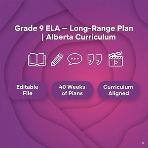 Grade 9 English Language Arts Long-Range Plan (Alberta Curriculum) — Weekly Plan