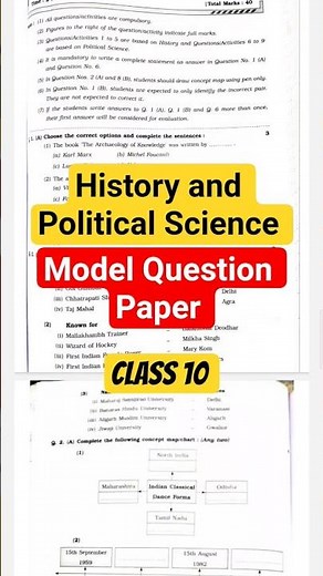 Class 10 History and Political Science Model Question Paper 2026 | #modelpapers #class10thhistory