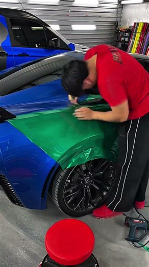 Isle of Man Green C7 Z06 Corvette Wrap!
