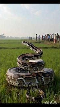 When a 20 feet long GIANT python was seen in the field #Python #shorts