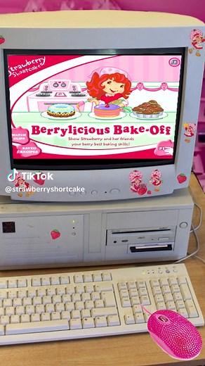 Do you remember playing Strawberry Shortcake's Berrylicious Bake Off? 🥰 x #strawberryshortcake #throwback #2000skid #oldpcgames #videogame