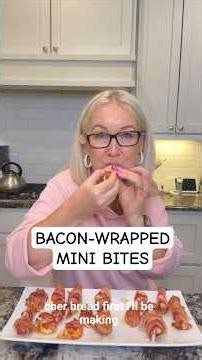 Homemade Bacon-Wrapped Mini Bites! The Best Party Appetizer!🥓🧀 #easyrecipes