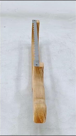 Wooden Bread Bow Knife, Serrated Sourdough Cutter for Homemade Bagels, Baguettes and More#woodcraft