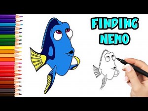 How to draw Dory from Finding Nemo Pixar