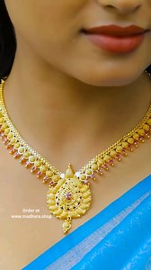 9.5K views · 440 reactions | Premium quality necklace with Ruby stones | Madhura Fashion Jewellery | Facebook