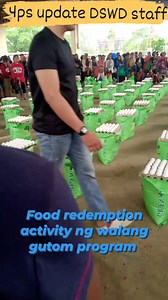 Food redemption activity ng walang gutom program #BawatBuhayMahalagaSaDSWD #WalangGutomProgram #fyp #everyone #DSWD #highlights | 4ps update DSWD staff