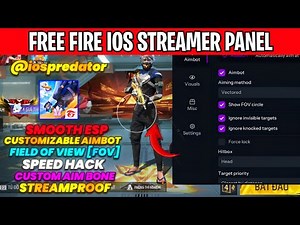 Free Fire Streamer panel for iphone| free fire antiban hack for iphone | no jailbreak - 100% Antiban