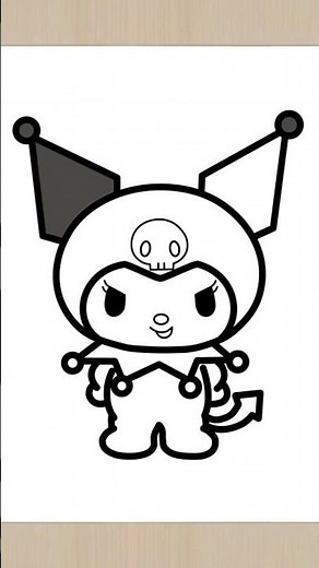 cara menggambar kuromi