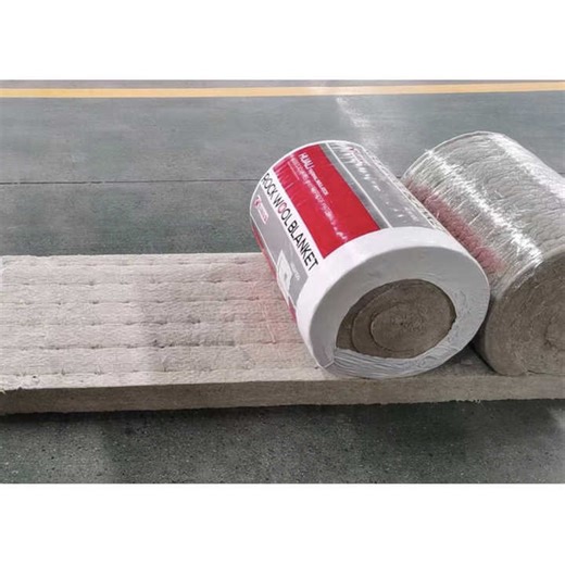 Wire Mesh Acoustic Insulation Blanket Non-Flammable Rock Wool in Roll Thermal and Heat Insulation Material