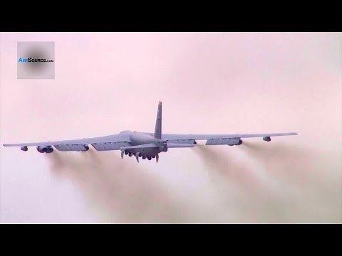B-52 Stratofortress Takes Off & Cockpit View