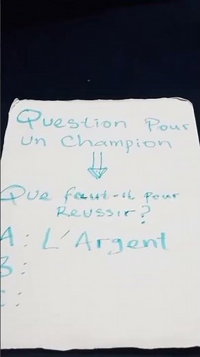 QUESTION POUR UN CHAMPION : Que faut-il pour réussir ? (La réponse choque)#quiz #viral