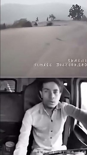 Terrifying moment truck driver’s brakes fail on mountain road