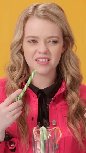 Spicy candy cane, anyone? 😜🔥#tastetest #candycanechallenge #nickelodeon