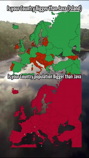 Is your Country Bigger Than Java VS Population #map #maps #trending #geography #country #fyp #trend #viral #fypシ #mapping