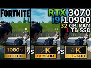 Fortnite | 1080p vs 1440p vs 2160p | RTX 3070 | i9 10900 | 32GB RAM | 1TB SSD