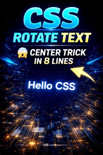 CSS Rotate Text 😱 |