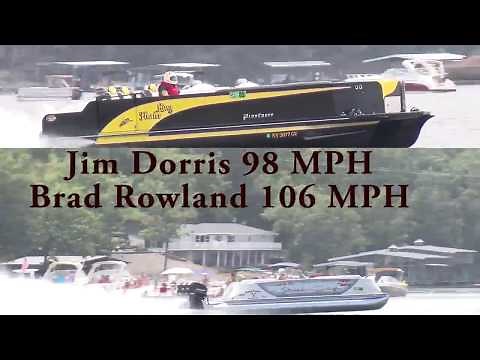 EPIC PONTOON BATTLE -- Tooned In II vs King Floater blazing speeds at Shootout