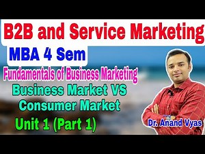 B2B and Service Marketing | MBA 4 Sem | Unit 1(Part 1) | Basic concept and Business Marketing