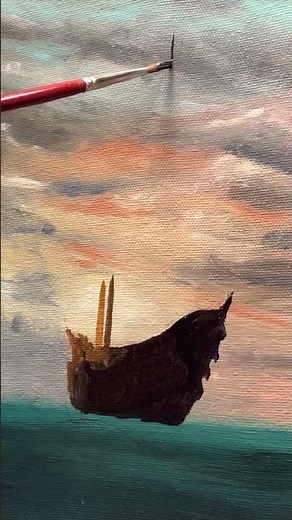 Oil Painting Demonstration of a sailing ship | Speed painting | Alla Prima | Short