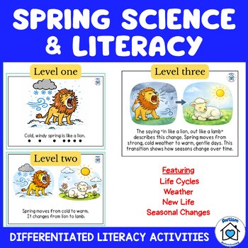 Special Education Spring Science and Literacy Activities Reading Comprehension