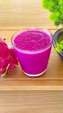 Pitahaya juice with milk, refreshing and healthy with only 3 ingredients!