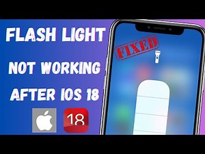 How To Fix Flash light not working iOS 18 || Flash light not working on iphone