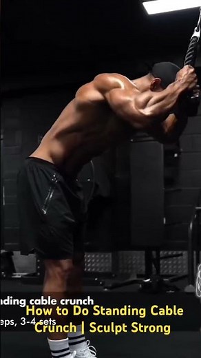 How to Do Standing Cable Crunch | Sculpt Strong Abs with Cable Core Training #youtubeshorts