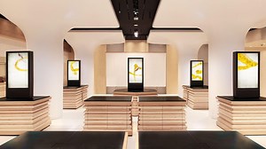 空書 空間・線・重なり・連続か不連続か 五曲一双 / Spatial Calligraphy: Line, Space, Overlap, Continuous and Uncontinuous, 2 sets of 5 screens - Gold and Silver in White | teamLab / チームラボ