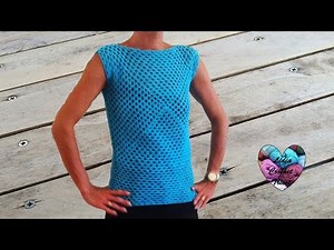 Women's crochet blouse for beginners all sizes / Blusa mujer crochet
