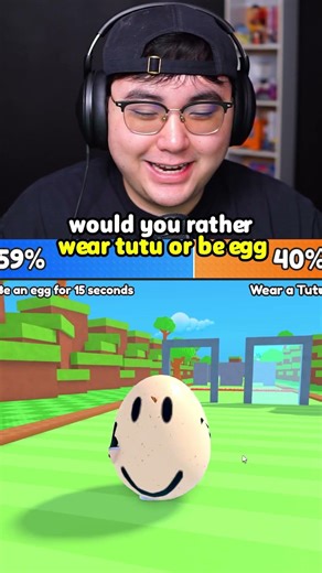Would You Rather Wear Tutu or Be Egg #roblox