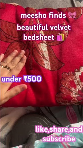 meesho double bedsheet haul unboxing |meesho beautiful velvet bed sheet 🛌#shorts#meesho #bedsheets|🦋