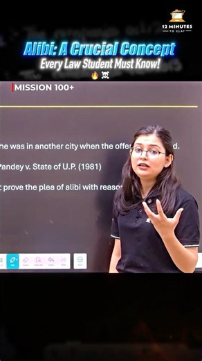 Alibi Explained in 50 Seconds! #clat #lawconcept