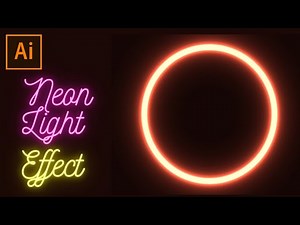 Realistic Neon light effect circle in adobe illustrator cc tutorial | JM graphic
