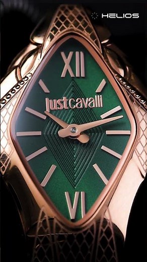 Just Cavalli Rose Gold Watch | Elegant Green Dial Luxury Timepiece at Helios