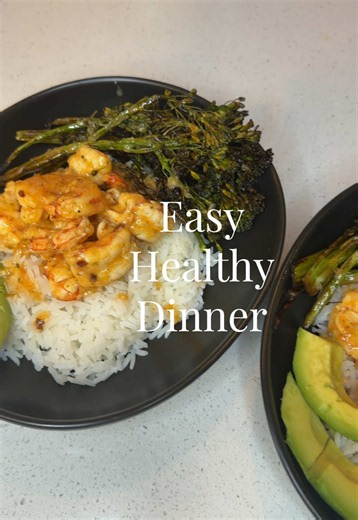 Easy Healthy Shrimp Dinner — Simple Air Fryer Broccolini & Lemon Shrimp