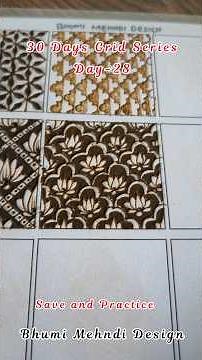 Grid Series Day 28 | Easy Mehndi Design Practice | Mehndi Learning for Beginners